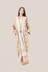 Patterned jacquard long dress with pockets